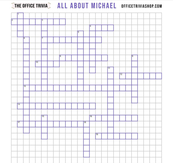 "All About Michael" Printable Crossword Puzzle