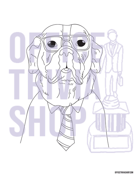 Dog Dwight Coloring Page