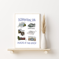 Places of The Office | Scranton PA Locations Art Print